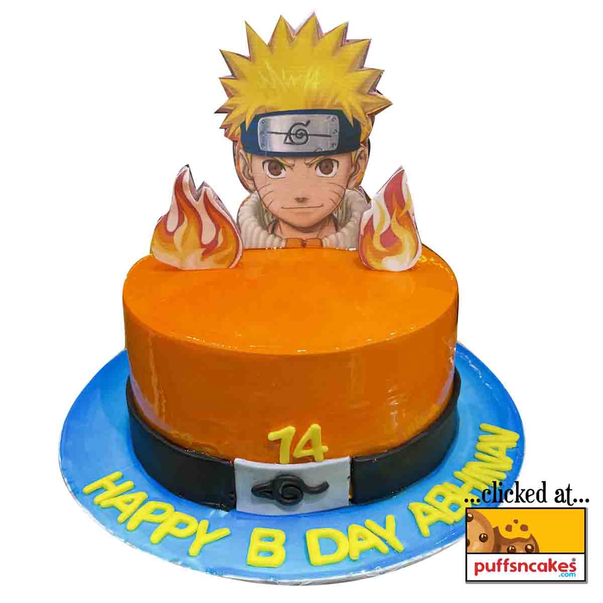 (1288) Naruto Theme Cake